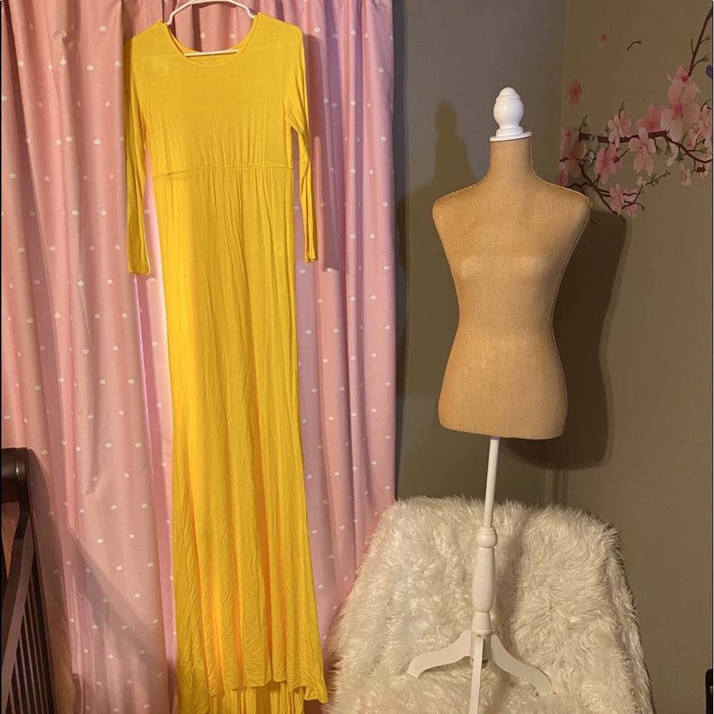 YELLOW Maternity Maxi Dress